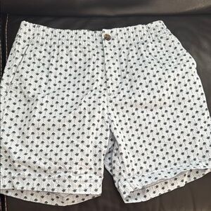 Tommy Hilfiger White and Green Flat Front Shorts- never worn/ no tag